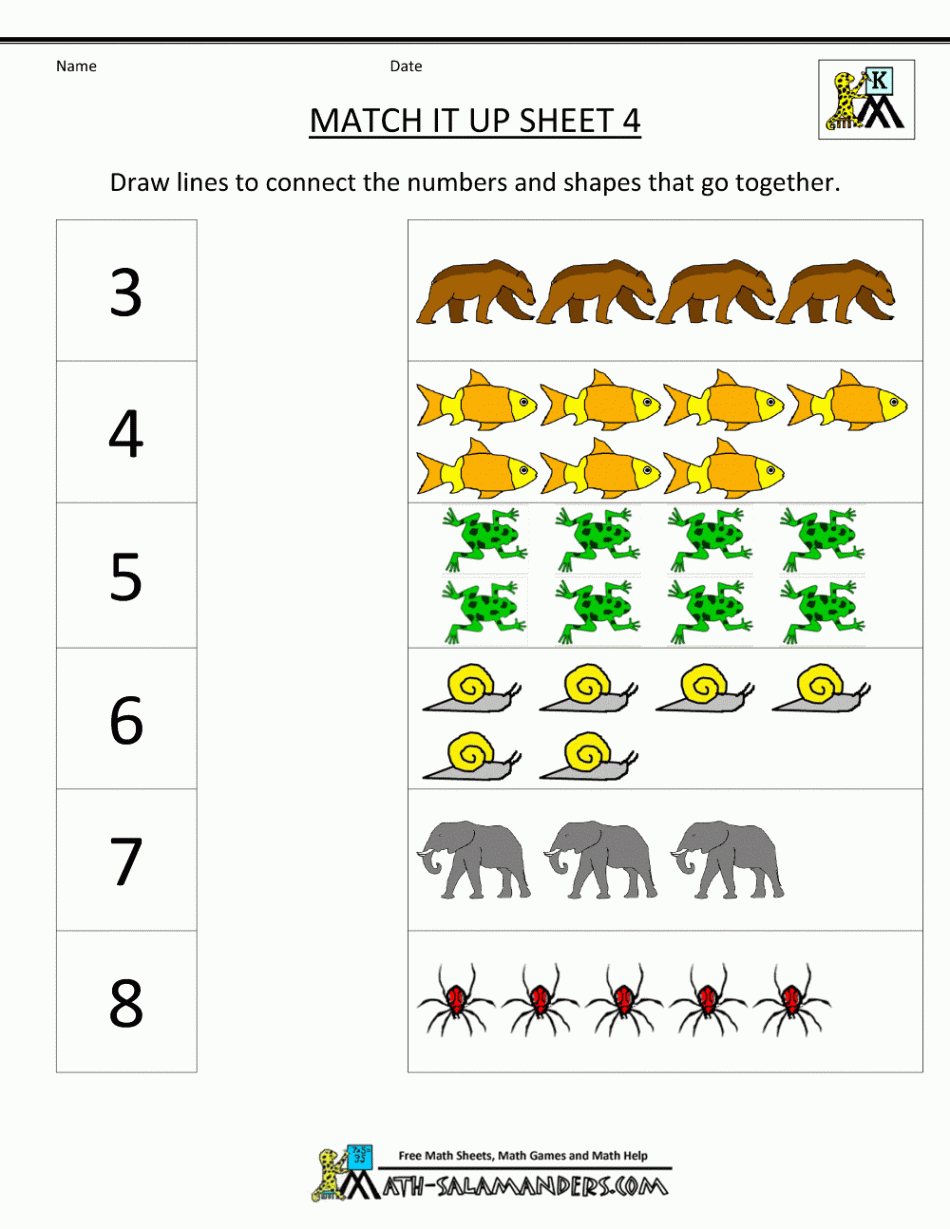 Math Worksheets Kindergarten