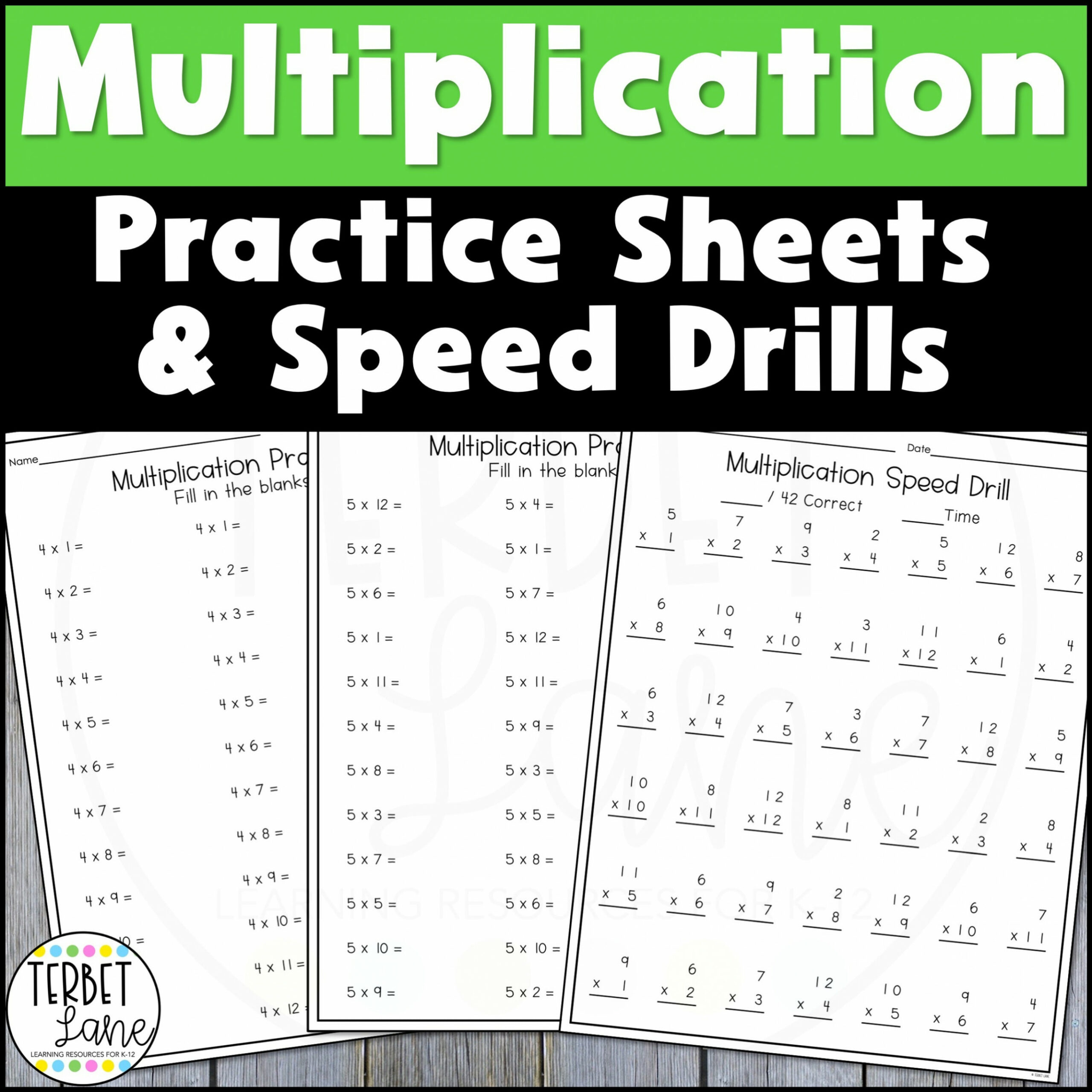 Multiplication Facts Worksheets – Terbet Lane