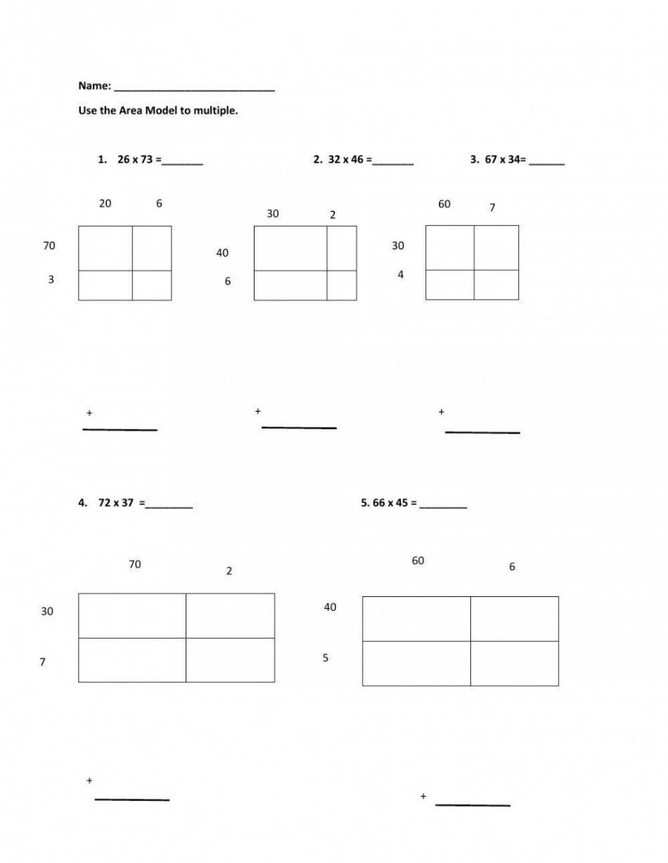 Multiplication with partial products worksheet  Live Worksheets