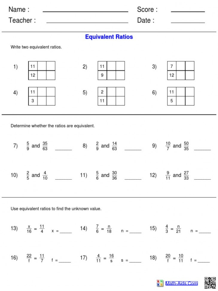 Name: Teacher: Date: Score:: Equivalent Ratios  PDF