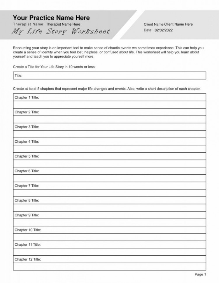 Narrative Therapy Worksheets Bundle PDF Templates - TherapyByPro