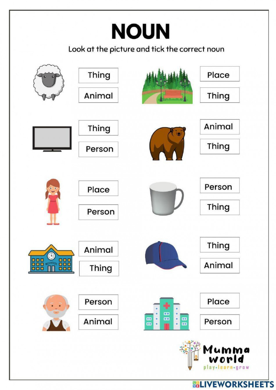 Nouns for class  worksheet  Live Worksheets