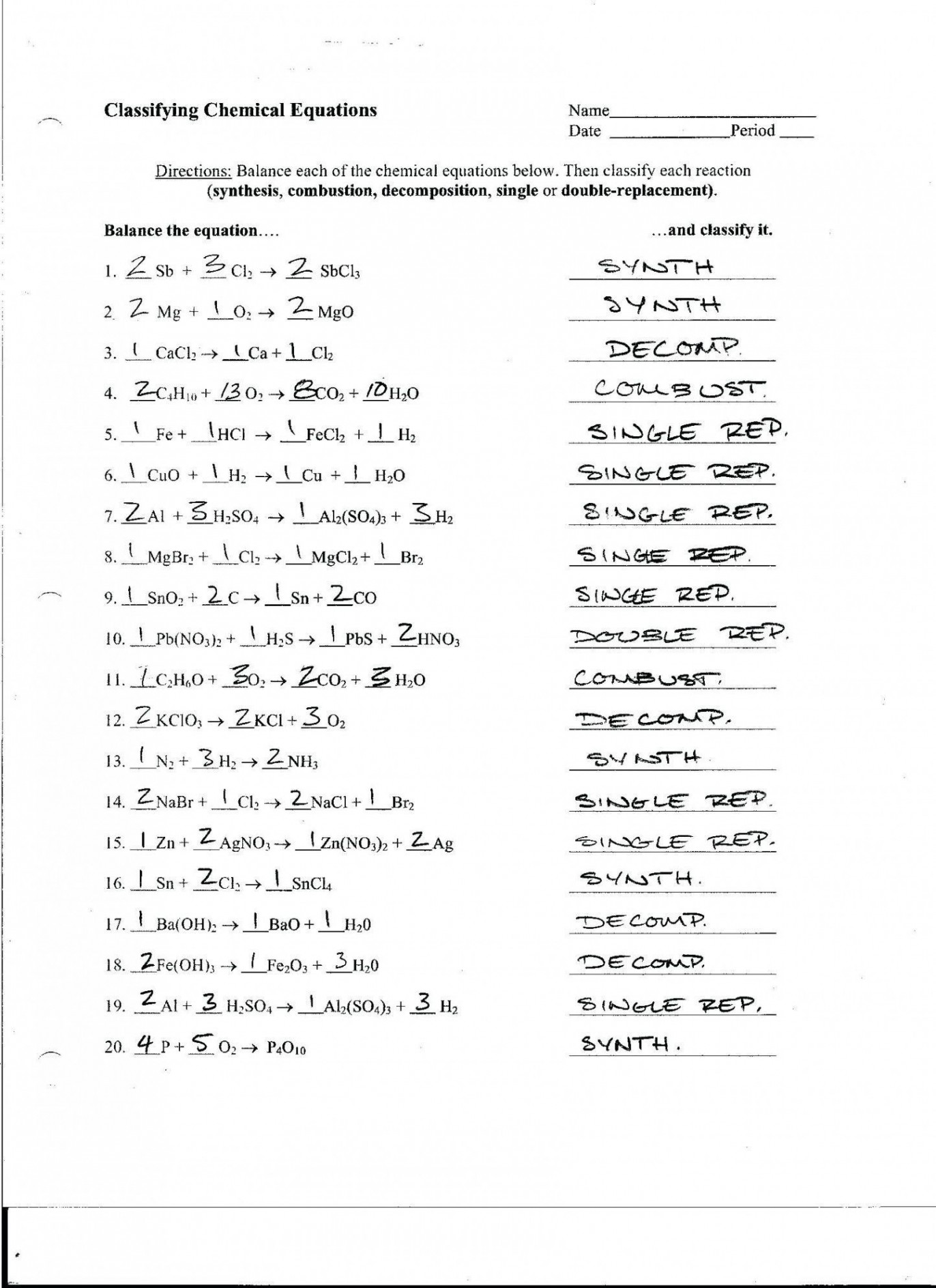 Nuclear Reactions Worksheet Answers  Equations, Chemistry