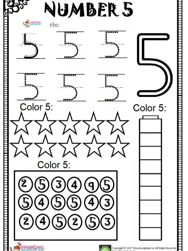 Number  Worksheet pdf  Kindergarten worksheets, Preschool number