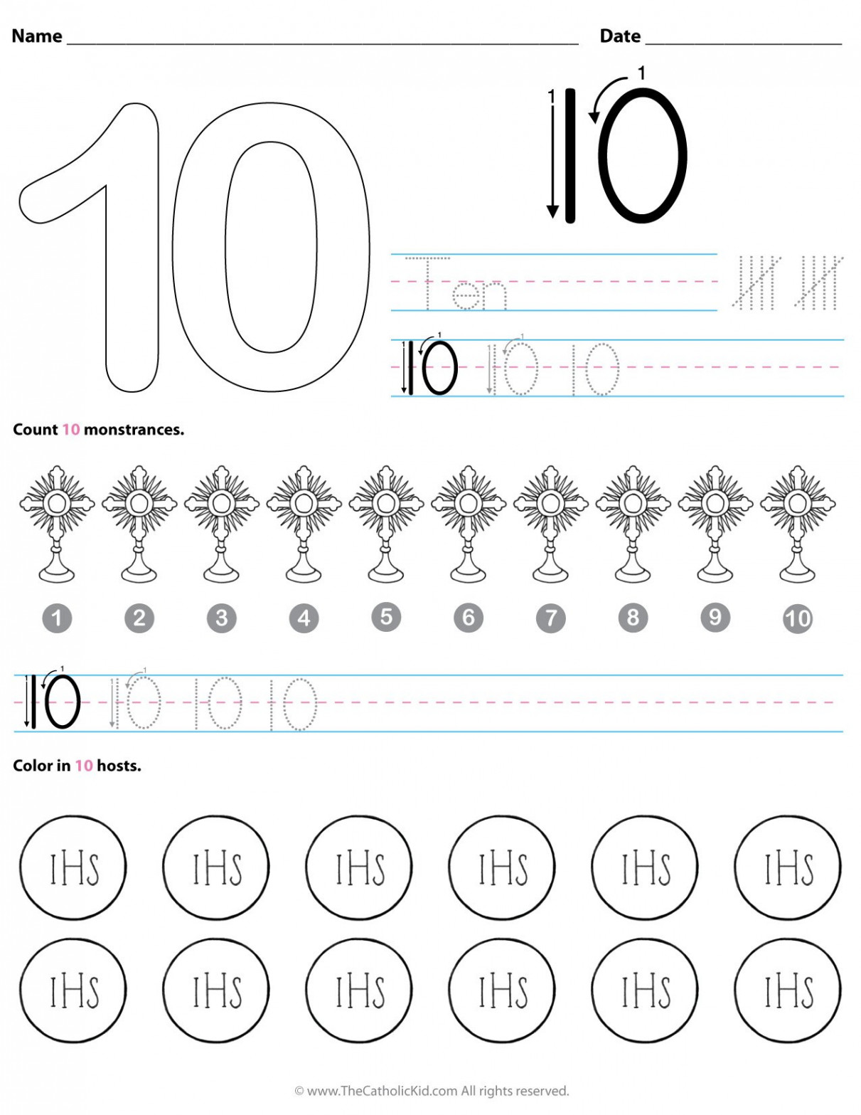 Number Worksheets - Download Pack - TheCatholicKid