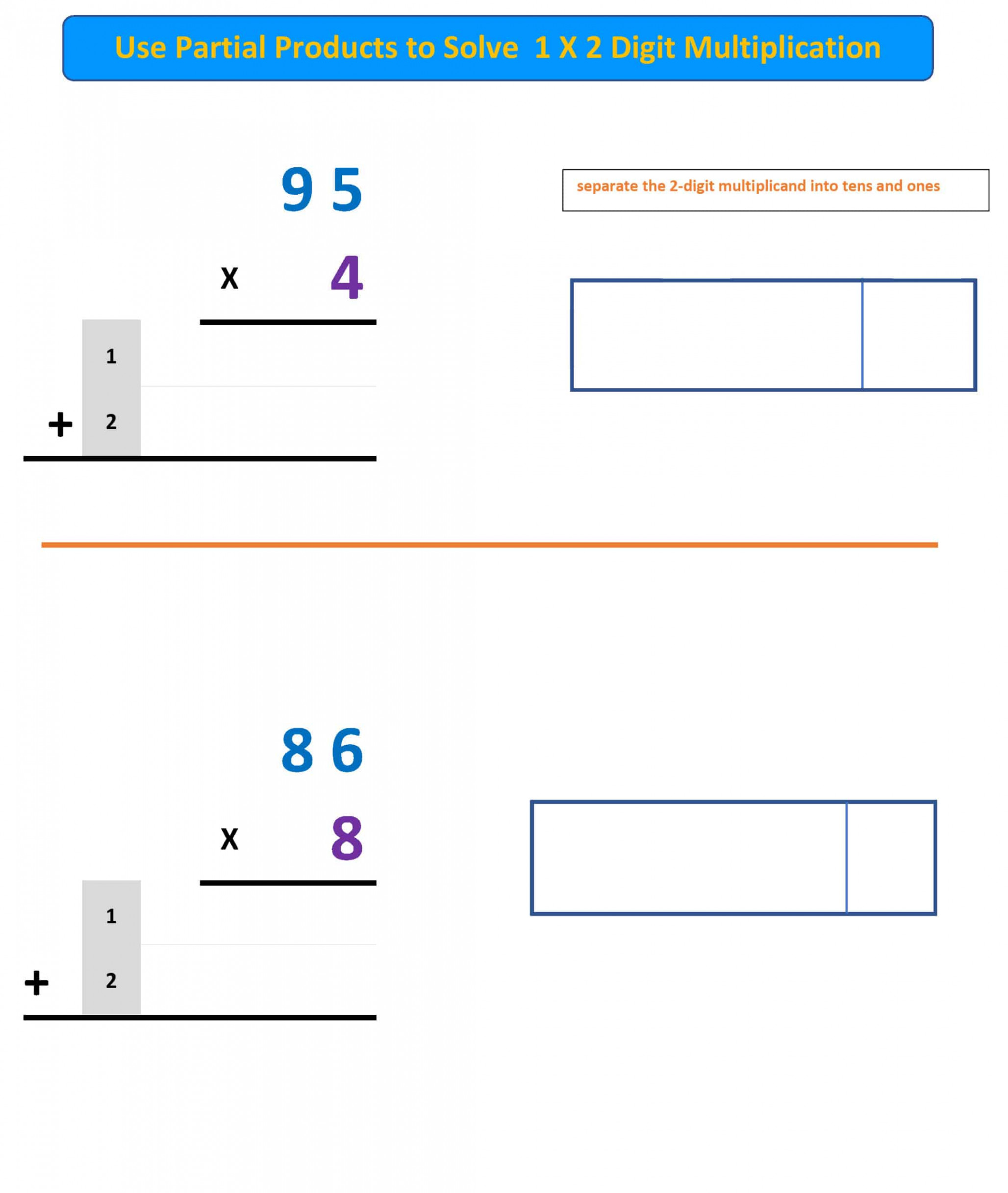 Partial Products  x  Worksheet  - Mr. R