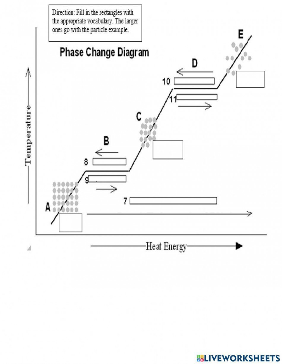 Phase Change Diagram worksheet  Live Worksheets