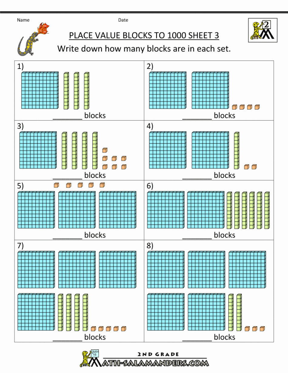 Place Value Blocks with  digit number  Base ten blocks, Place