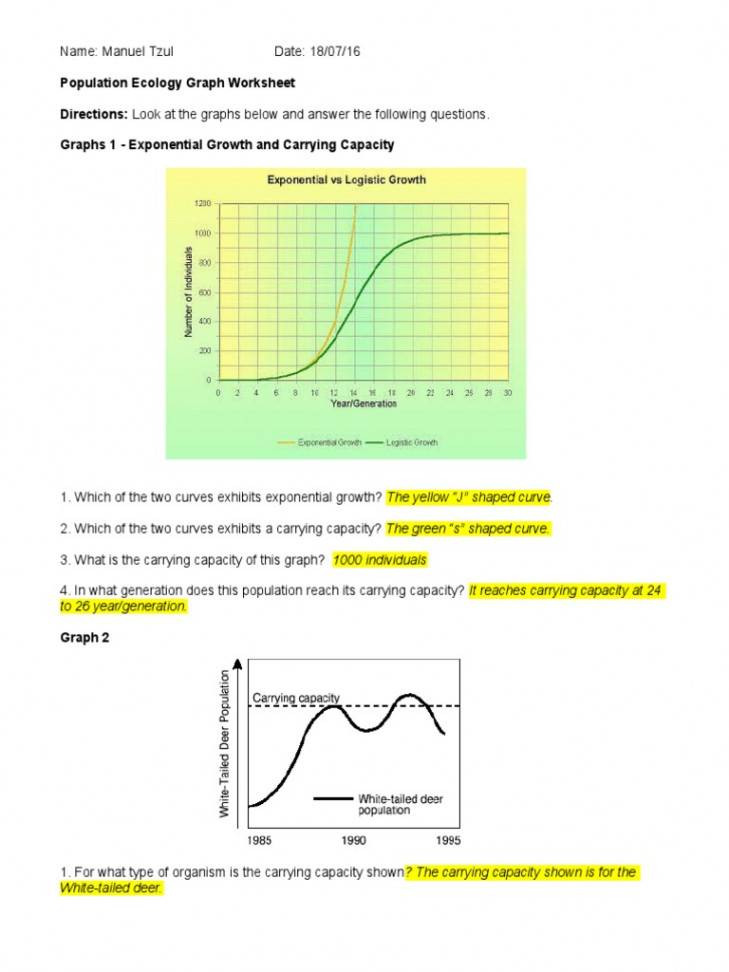 Population-Ecology-Graph-Worksheet Manuel Tzul  PDF  Gray Wolf