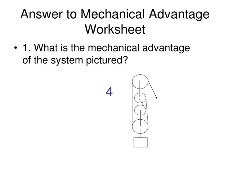 PPT - Answer to Mechanical Advantage Worksheet PowerPoint