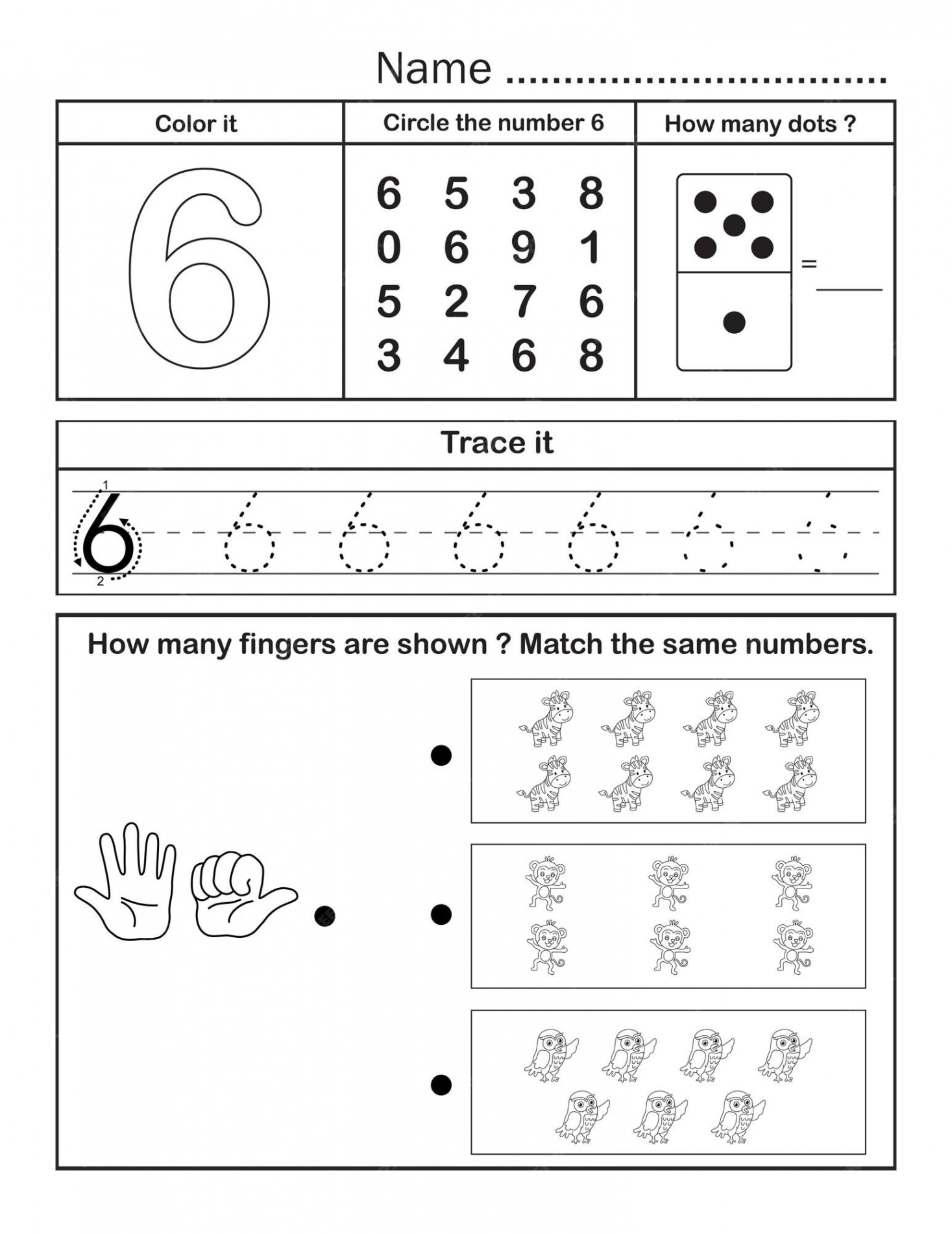 Premium Vector  Printable number  tracing worksheet for practice