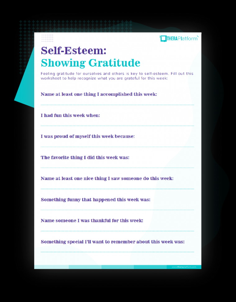 Self-Esteem Worksheets