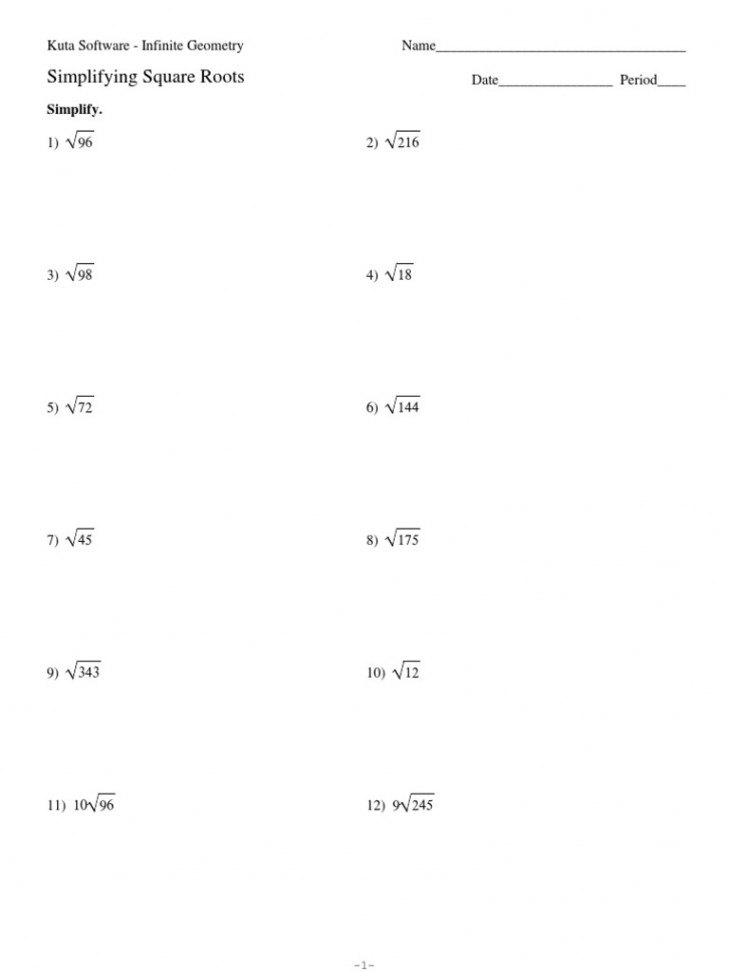 -Simplifying Square Roots  PDF  Teaching Mathematics