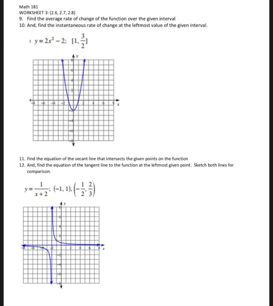 Solved Math  WORKSHEET : (., ., .) . Find the  Chegg