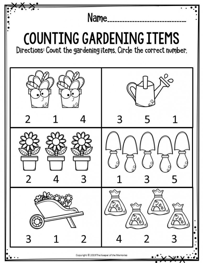 Spring Printable Preschool Worksheets in   Preschool