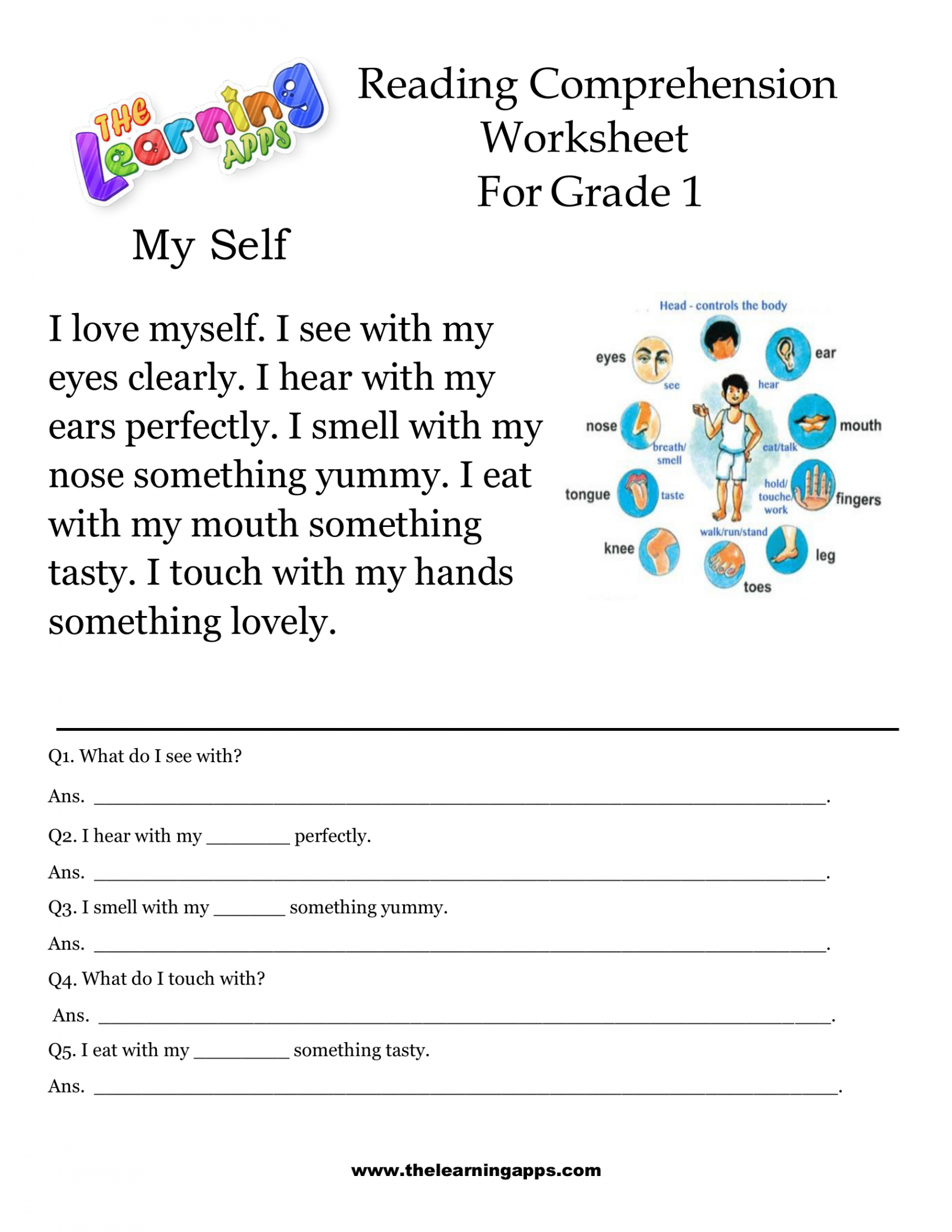 st Grade Reading Comprehension Worksheets  Comprehension