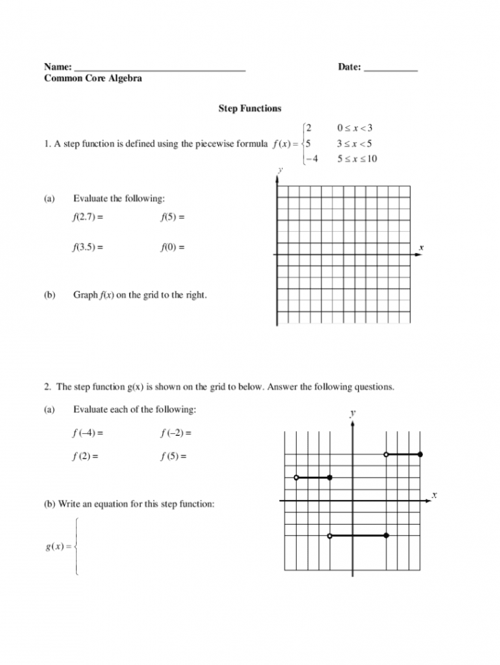 Step Functions Worksheet With Answers Pdf - Fill Online, Printable