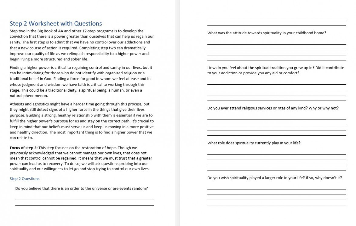 Step  Worksheet with Questions [Free PDF Download & Print] - 1