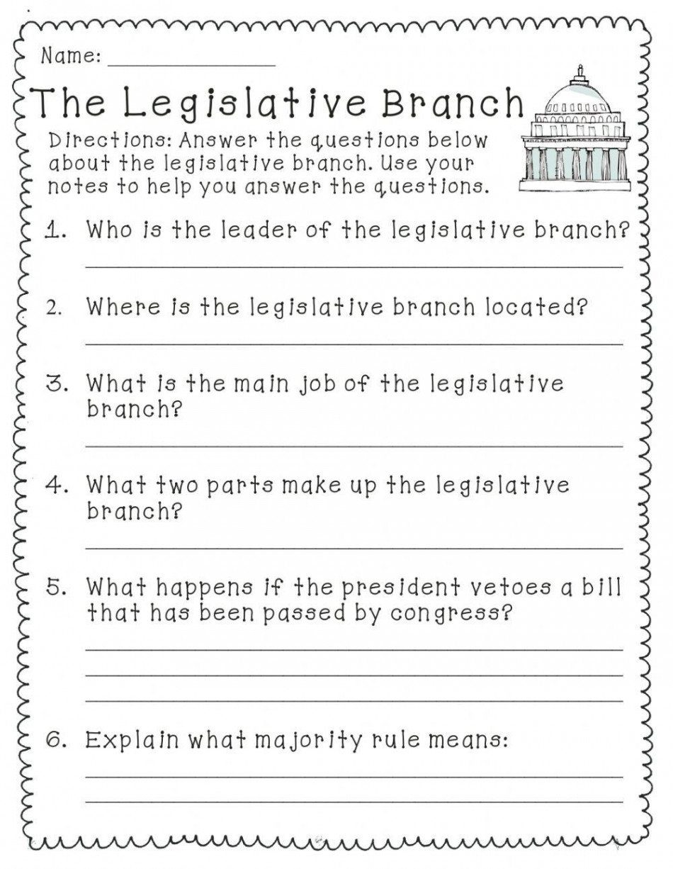 The Legislative Branch worksheet  Live Worksheets