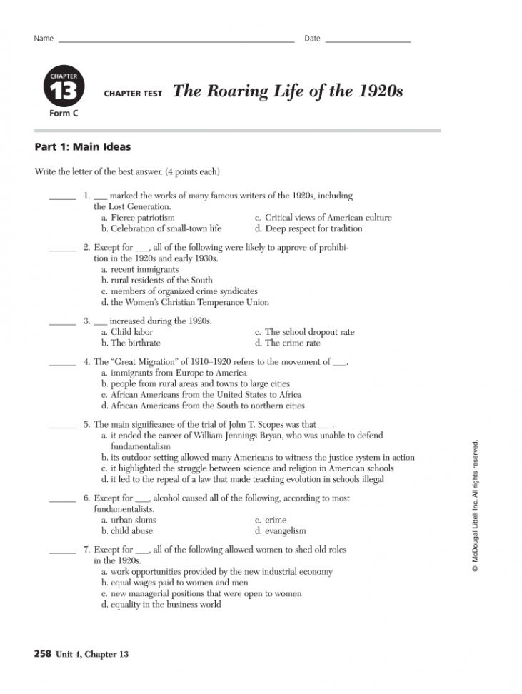 The roaring twenties answer key: Fill out & sign online  DocHub