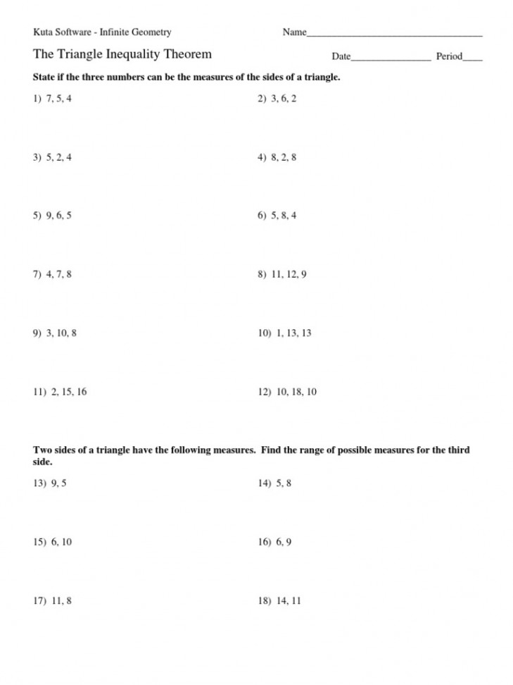 -The Triangle Inequality Theorem  PDF  Triangle  Geometric Shapes