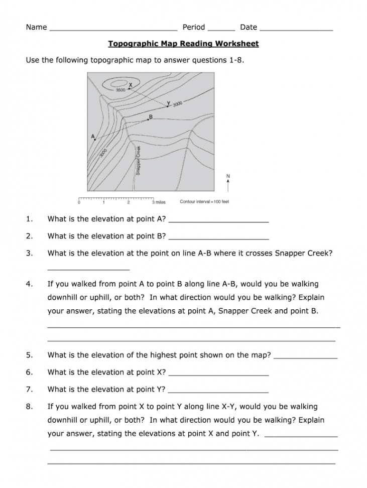 Topographic Map Worksheet Answer Key Pdf - Fill Online, Printable