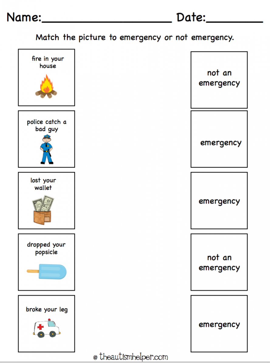 All About Emergencies - The Autism Helper