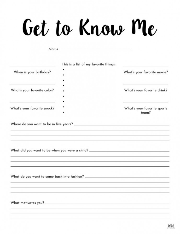 All About Me Printable Worksheets -  FREE Printables  Printabulls