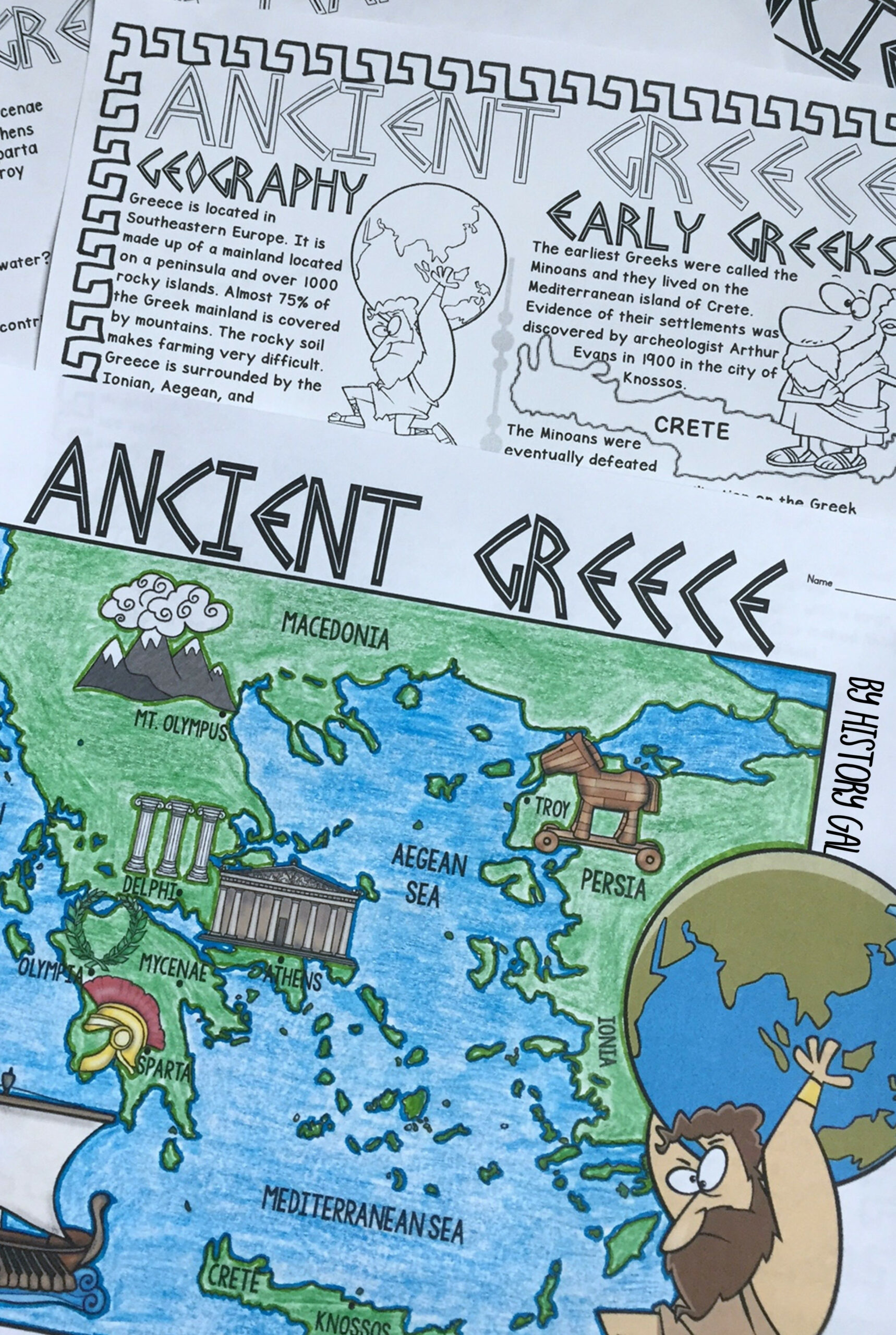 Ancient Greece Map Activity (Print and Digital Resource)  Ancient