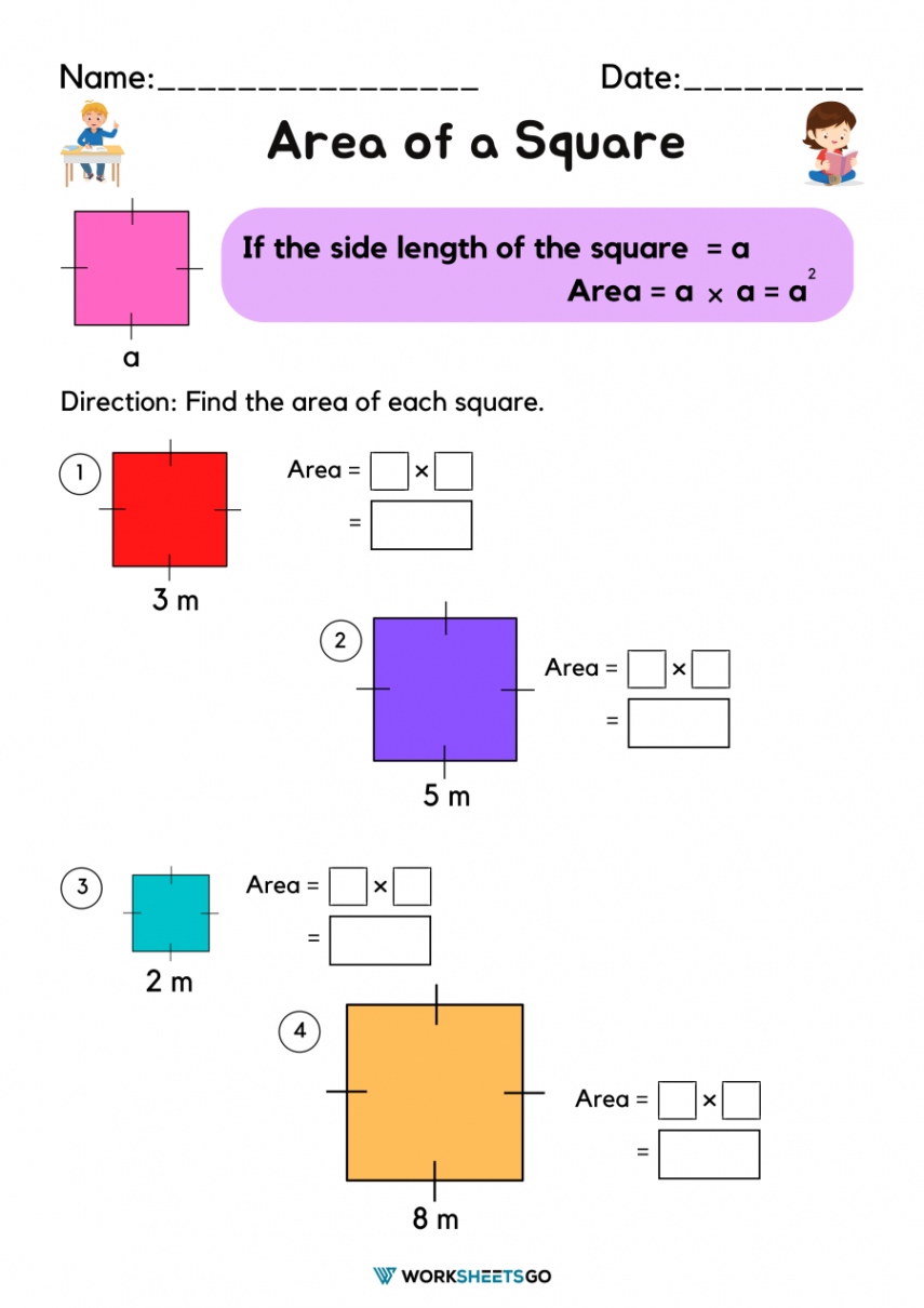 Area Of A Square Worksheets  WorksheetsGO