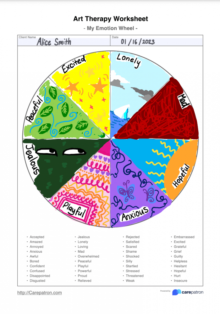 Art Therapy Worksheets & Example  Free PDF Download