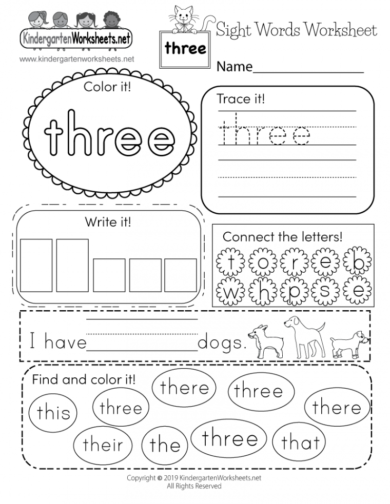 Basic Sight Words Worksheet - Free Printable, Digital, & PDF