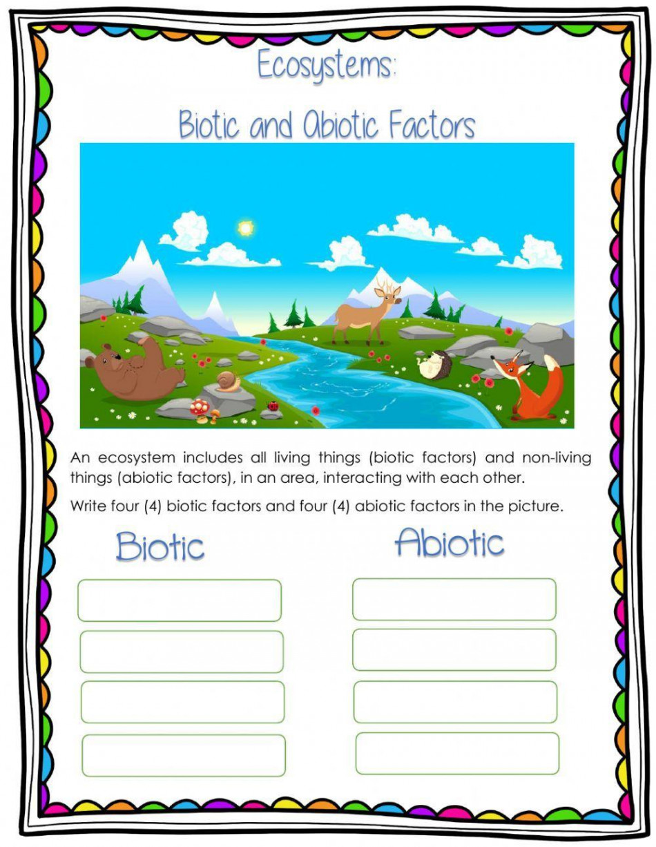 Biotic and Abiotic Factors worksheet  Live Worksheets