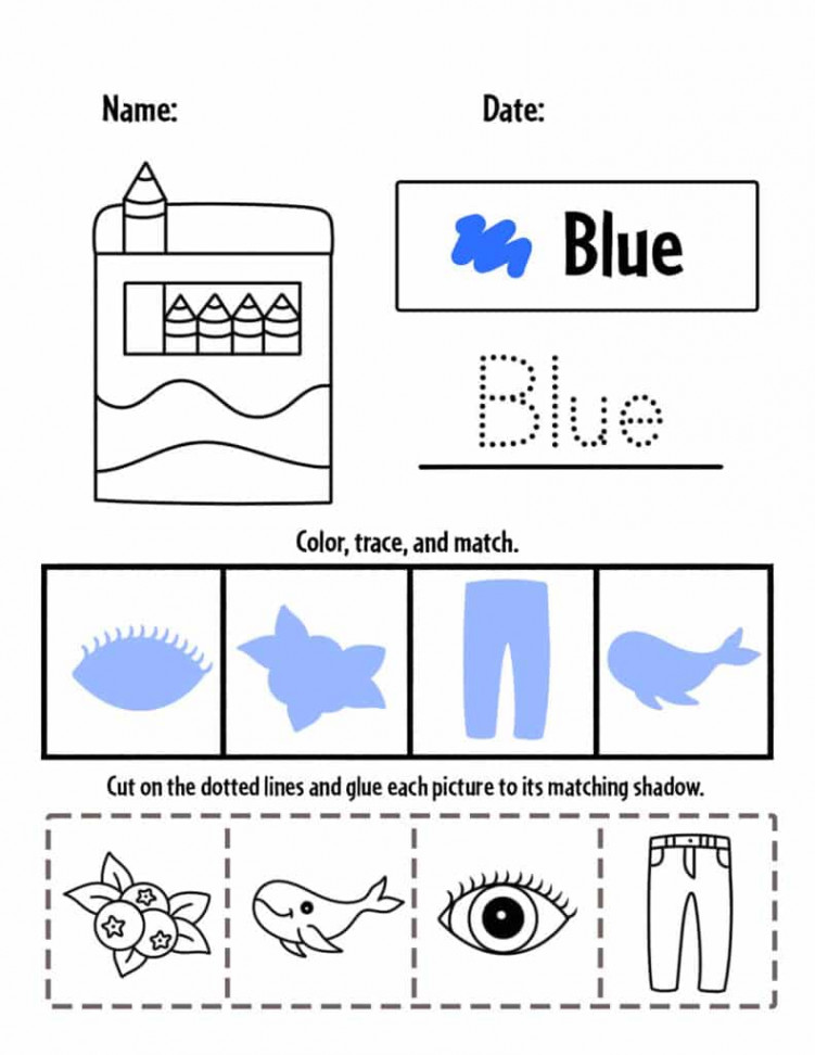 Blue Color Activities and Worksheets for Preschool! ⋆ The