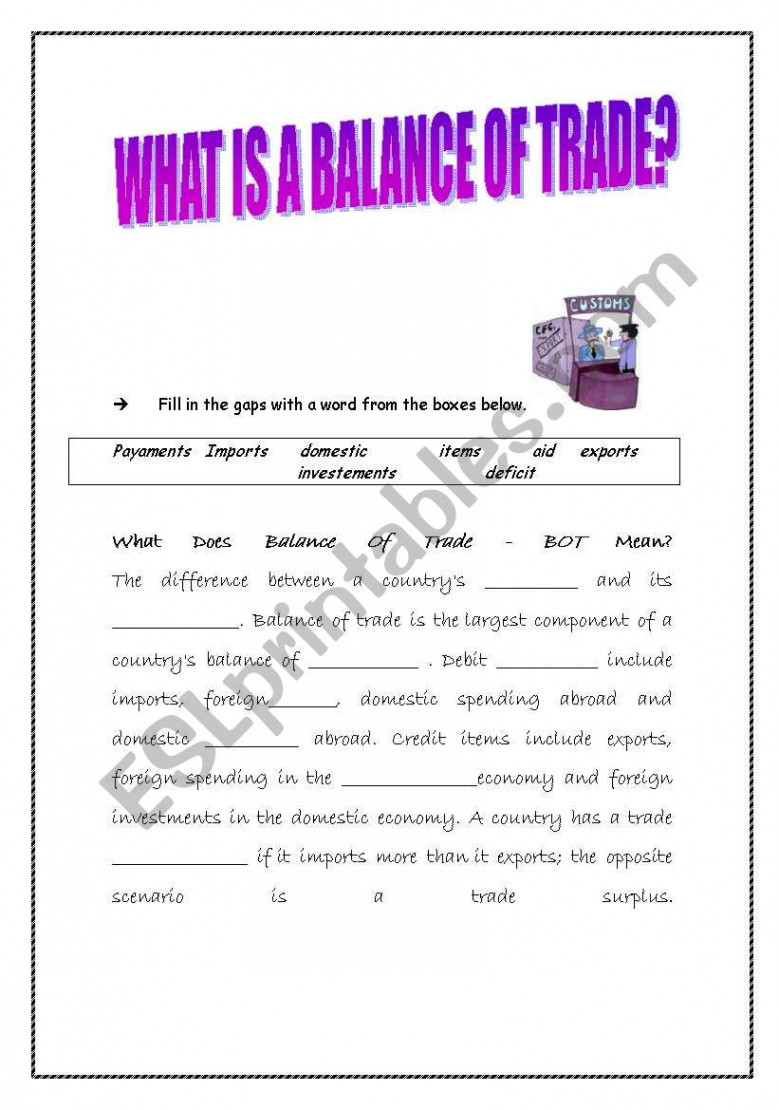 Business vocabulary: Import & Export _ Balance of Trade(+key