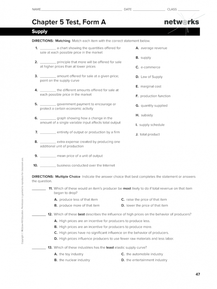 Chapter  supply economics worksheet answers pdf: Fill out & sign