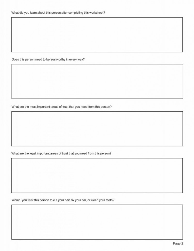 Cognitive Processing Therapy (CPT) Trust Star Worksheet PDF