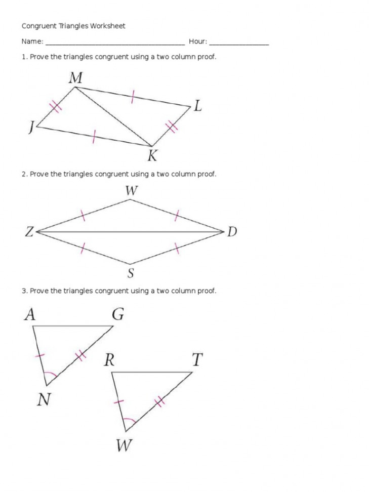 Column Proof Extra Practice  PDF  Triangle Geometry