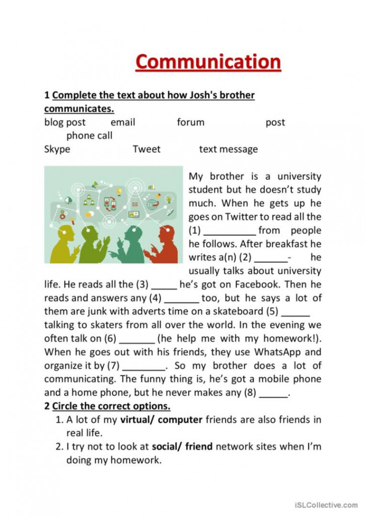 communication: English ESL worksheets pdf & doc