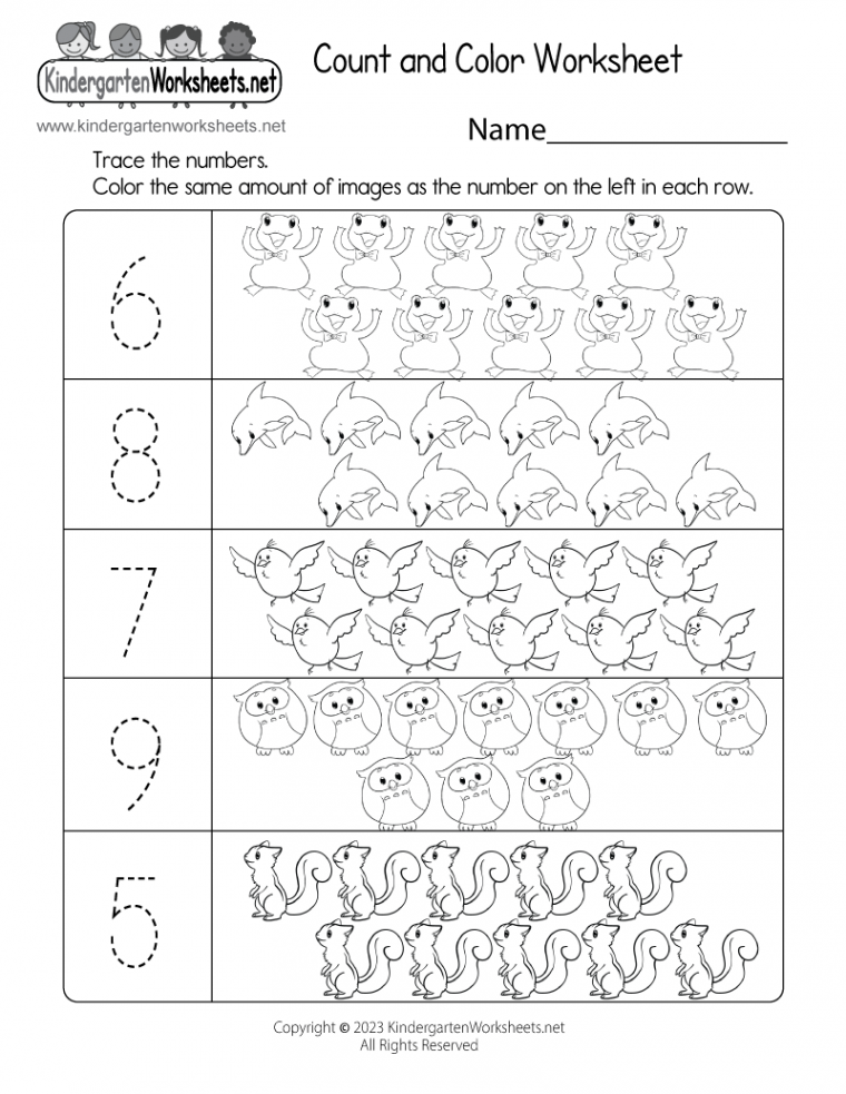 Count and Color Worksheet - Free Printable, Digital, & PDF