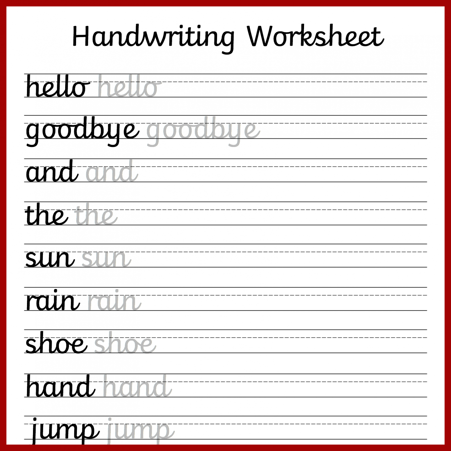 Cursive Handwriting Worksheets – Free Printable!  Mama Geek