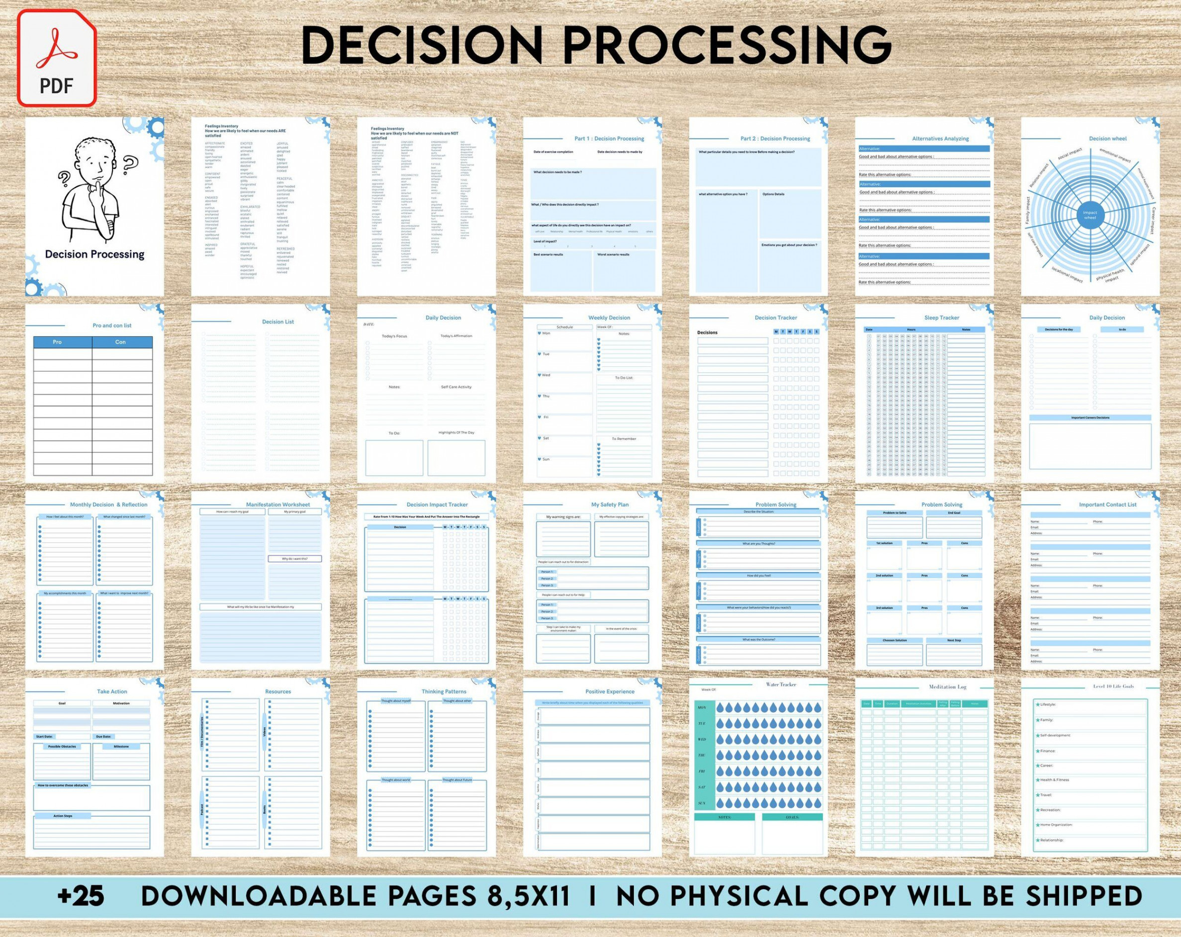 Decision Making Worksheet Therapy, Make a Decision Aid, Interactive  Worksheet Journal Inserts Planner Notebook Template Therapy Mental Health  School