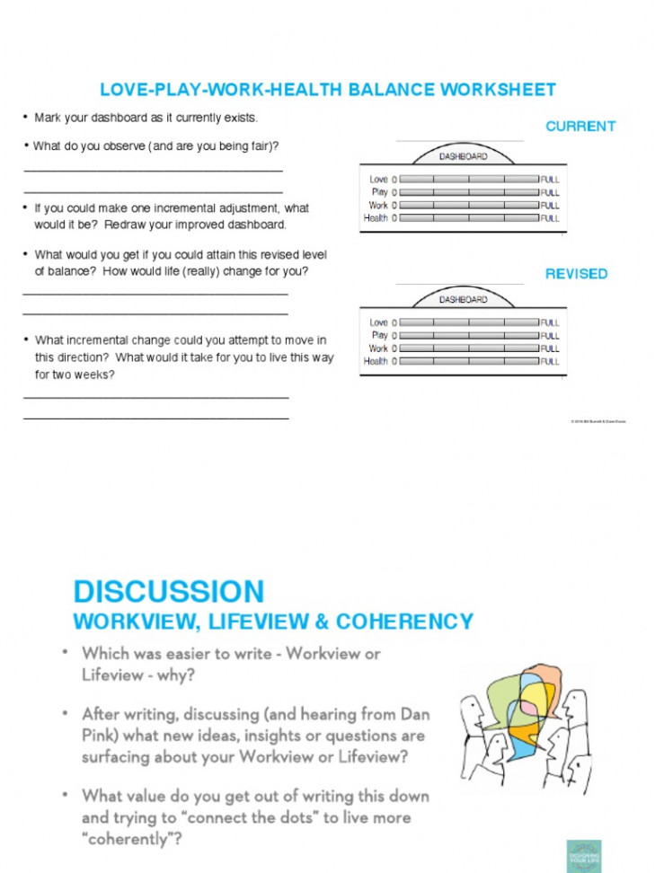 Designing Your Life Worksheets PDF  PDF  Neuropsychological