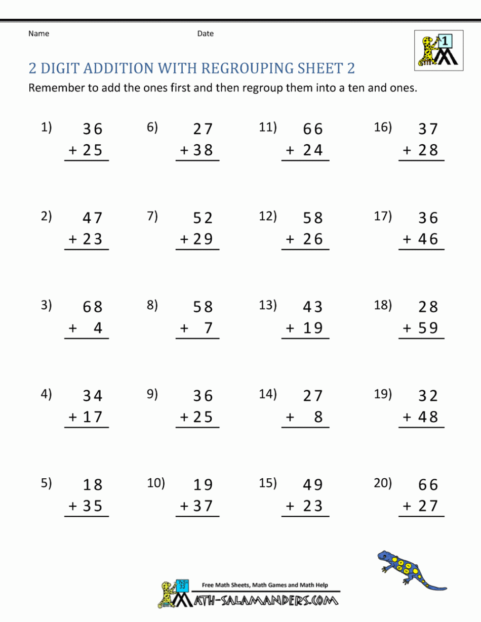 Digit Addition Worksheets