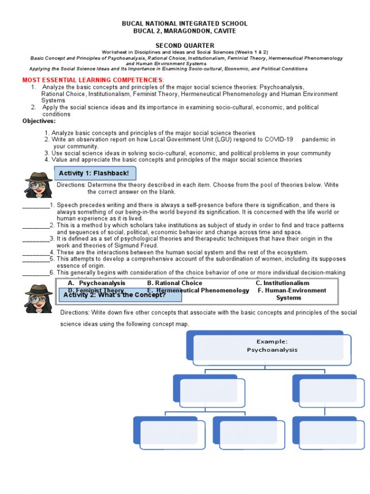 DISS Worksheet nd Quarter Weeks    PDF  Id  Thought