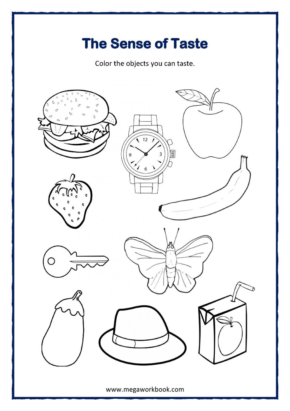 Five Senses Worksheets For Preschool And Kindergarten - MegaWorkbook