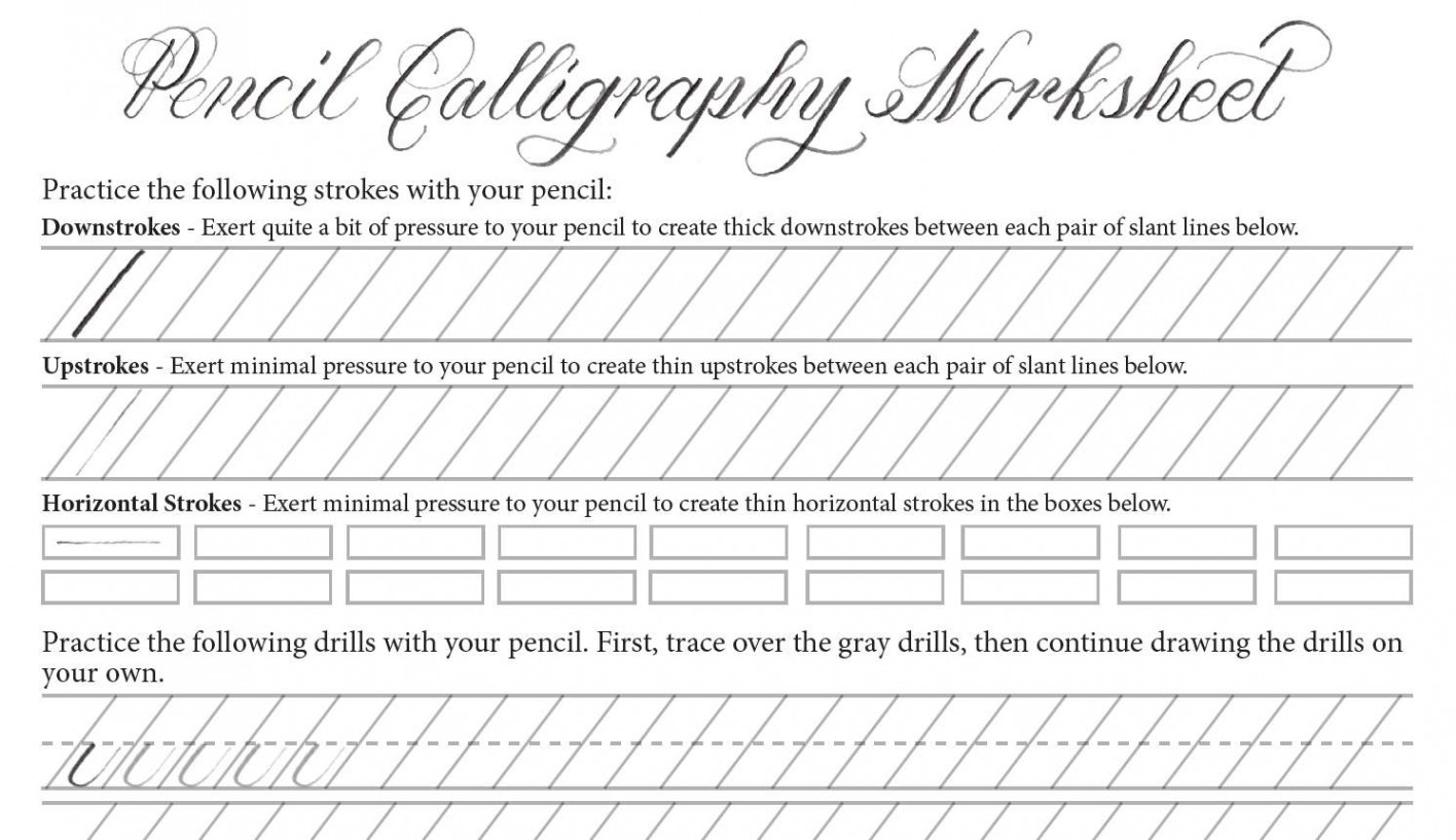 Free Calligraphy Practice Sheets