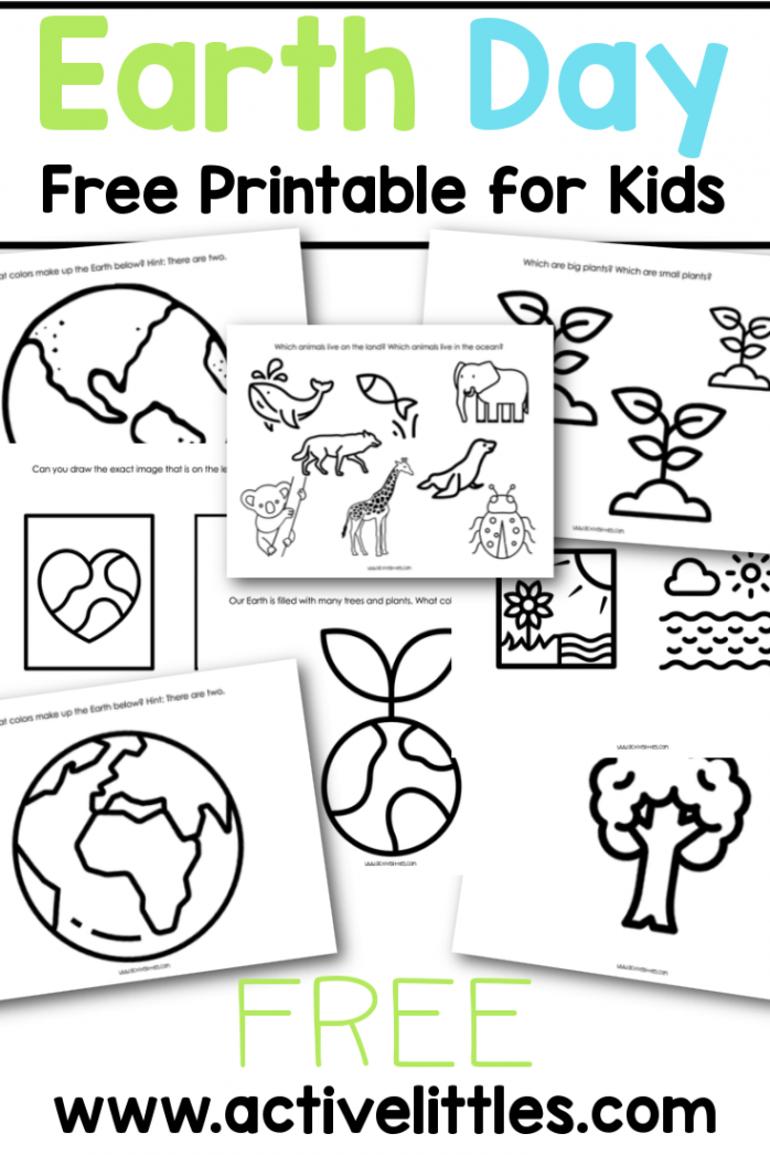 Free Earth Day Worksheets + Free Printables - Active Littles