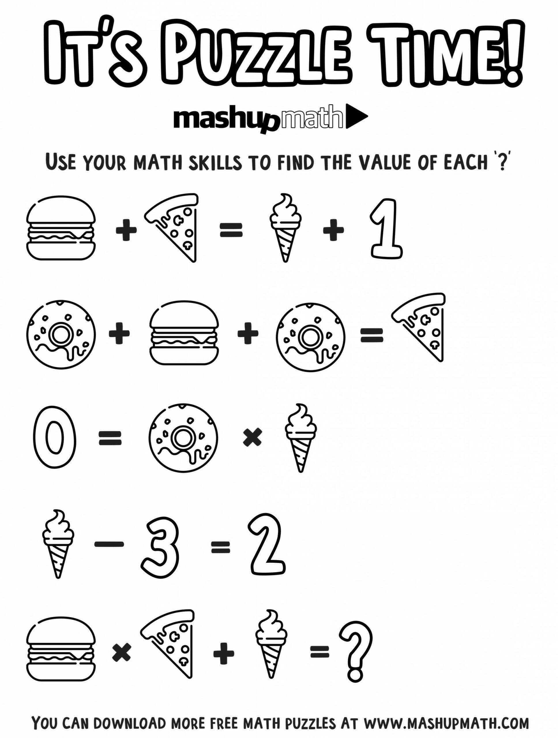 Free Math Coloring Worksheets for th and th Grade — Mashup Math