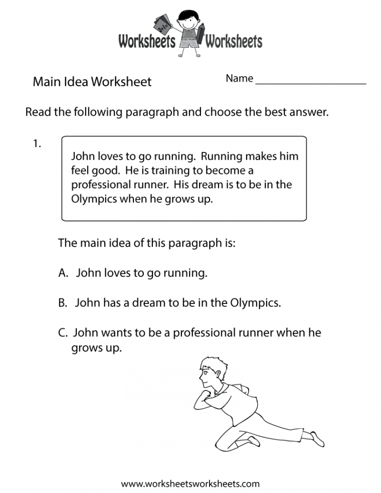 Free Printable Main Idea Practice Worksheet